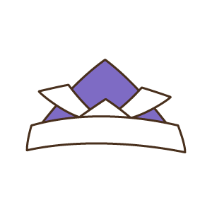 折り紙の兜紫 – カッコいいトラくん(こどもの日)