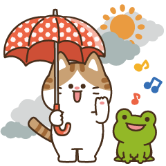 とびだす！ゆるかわにゃんこズ（梅雨）